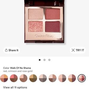 Charlotte Tilbury Eyeshadow Palette - Red and Rose-Gold